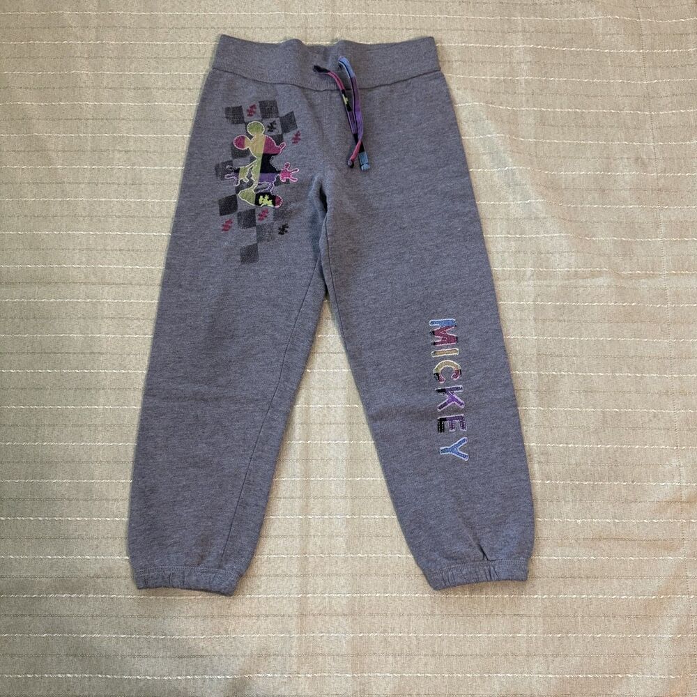 Disney Mickey Mouse Boys Dark Gray Sweatpants Size M Great Condition